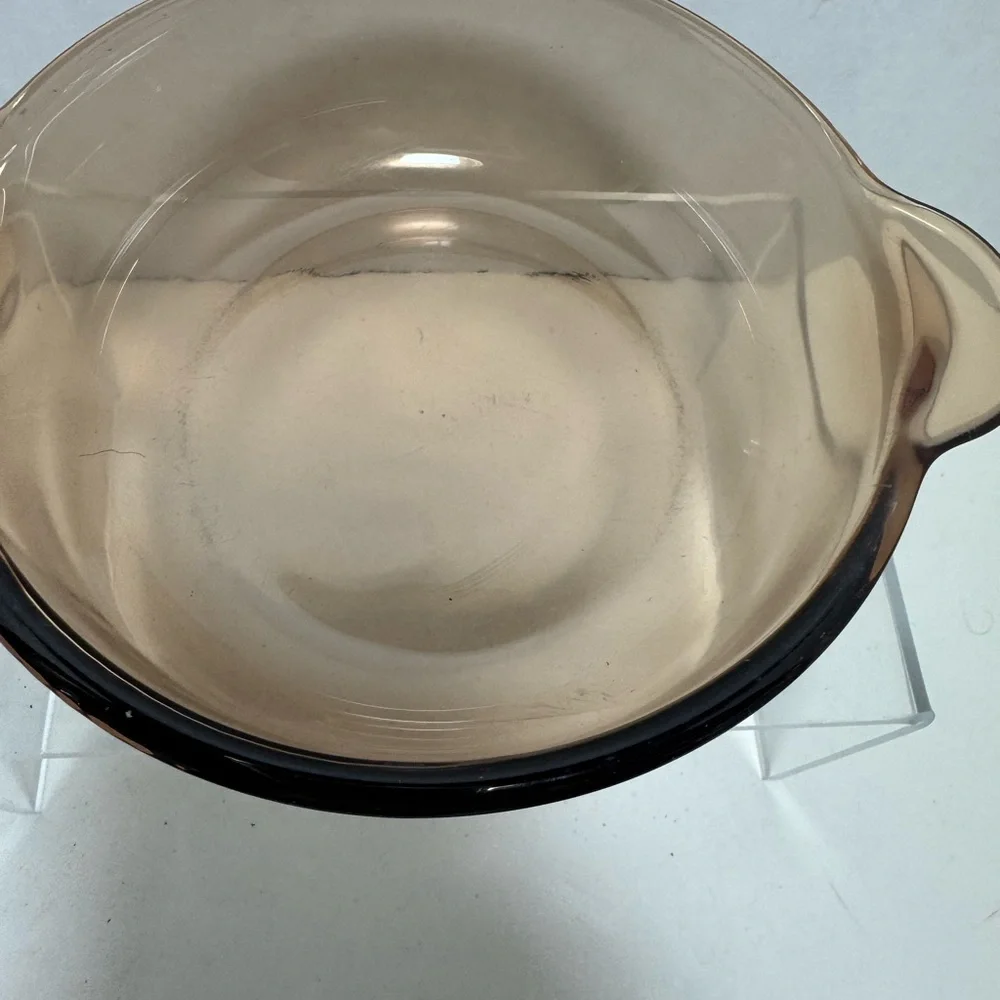 Corning war 720 vision Amber glass grab bowl V – 240 B with Pyrex 240 C lid